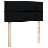 Box Spring Bed with Mattress Black King Single Fabric - Close-Up Angle