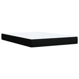 Box Spring Bed with Mattress Black Double Fabric - Extra Image