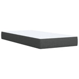 Box Spring Bed with Mattress Dark Grey King Single Fabric - Extra Image