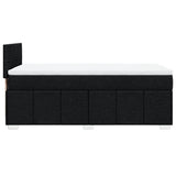 Box Spring Bed with Mattress Black King Single Fabric - 45-Degree Angle
