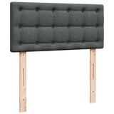 Box Spring Bed with Mattress Dark Grey King Single Fabric - Close-Up Angle