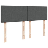 Box Spring Bed with Mattress Dark Grey Double Fabric - Close-Up Angle