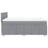 Box Spring Bed with Mattress Dark Grey Double Fabric - 45-Degree Angle