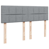Box Spring Bed with Mattress Dark Grey Double Fabric - Close-Up Angle