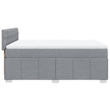 Box Spring Bed with Mattress Dark Grey Double Fabric - 45-Degree Angle