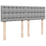 Box Spring Bed with Mattress Dark Grey Double Fabric - Close-Up Angle