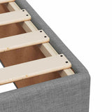 Box Spring Bed with Mattress Dark Grey Double Fabric - Extra Image