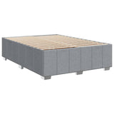 Box Spring Bed with Mattress Dark Grey Queen Fabric - Low Angle