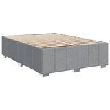 Box Spring Bed with Mattress Dark Grey Queen Fabric - Low Angle