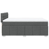 Box Spring Bed with Mattress Black Queen Fabric - 45-Degree Angle