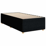 Box Spring Bed with Mattress Black King Single Fabric - Rear View