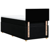 Box Spring Bed with Mattress Black King Single Fabric - Extra Image