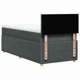 Box Spring Bed with Mattress Dark Grey King Single Fabric - Extra Image