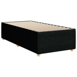 Box Spring Bed with Mattress Black King Single Fabric - Rear View