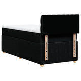 Box Spring Bed with Mattress Black King Single Fabric - Extra Image