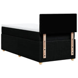 Box Spring Bed with Mattress Black King Single Fabric - Extra Image