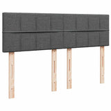 Box Spring Bed with Mattress Dark Grey Double Fabric - 45-Degree Angle
