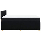 Box Spring Bed with Mattress Black Double Fabric - Extra Image