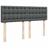 Box Spring Bed with Mattress Dark Grey Double Fabric - 45-Degree Angle