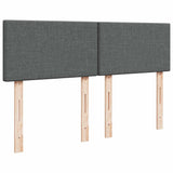 Box Spring Bed with Mattress Dark Grey Queen Fabric - 45-Degree Angle