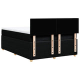 Box Spring Bed with Mattress Black Queen Fabric - Extra Image