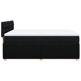 Box Spring Bed with Mattress Black Queen Fabric - Extra Image