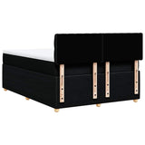 Box Spring Bed with Mattress Black Queen Fabric - Extra Image