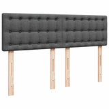 Box Spring Bed with Mattress Dark Grey Queen Fabric - 45-Degree Angle