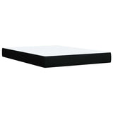 Box Spring Bed with Mattress Black Queen Fabric - Close-Up Angle