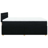 Box Spring Bed with Mattress Black Queen Fabric - Extra Image