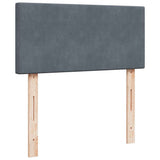Box Spring Bed with Mattress Dark Grey King Single Velvet - 45-Degree Angle