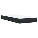 Box Spring Bed with Mattress Black King Single Velvet