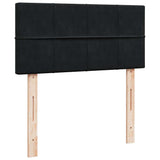 Box Spring Bed with Mattress Black King Single Velvet - 45-Degree Angle