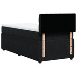 Box Spring Bed with Mattress Black King Single Velvet - Extra Image