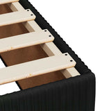 Box Spring Bed with Mattress Black King Single Velvet - Extra Image