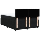 Box Spring Bed with Mattress Black Double Velvet - Extra Image