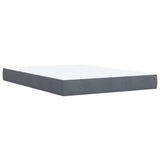 Box Spring Bed with Mattress Dark Grey Queen Velvet - Close-Up Angle