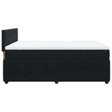 Box Spring Bed with Mattress Black Queen Velvet - Extra Image