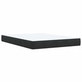 Box Spring Bed with Mattress Black Queen Velvet - Close-Up Angle