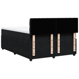 Box Spring Bed with Mattress Black Queen Velvet - Extra Image