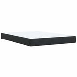 Box Spring Bed with Mattress Black Queen Velvet - Close-Up Angle