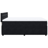 Box Spring Bed with Mattress Black Queen Velvet - Extra Image