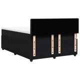 Box Spring Bed with Mattress Black Queen Velvet - Extra Image