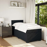 Box Spring Bed with Mattress Black King Single Fabric - Top-Down View