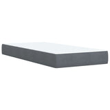 Box Spring Bed with Mattress Dark Grey King Single Fabric - Extra Image