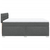 Box Spring Bed with Mattress Dark Grey Queen Fabric - Extra Image