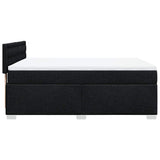 Box Spring Bed with Mattress Black Queen Fabric - Extra Image