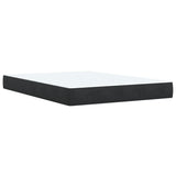 Box Spring Bed with Mattress Black Double Faux Leather - Extra Image