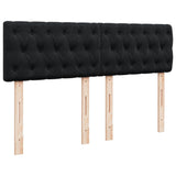 Box Spring Bed with Mattress Black Queen Velvet - Extra Image