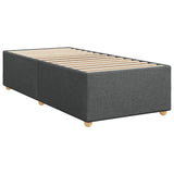 Box Spring Bed with Mattress Dark Grey King Single Fabric - Extra Image